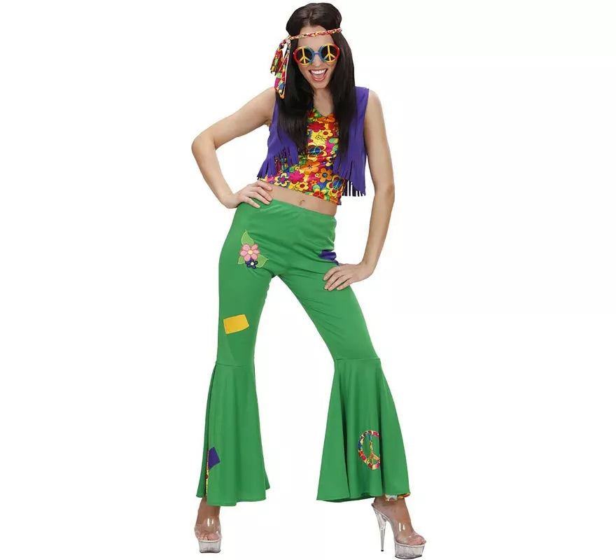 Translation missing: es.Disfraz de Hippie verde para mujer