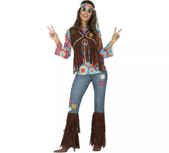 Costume Hippy con gilet per donna