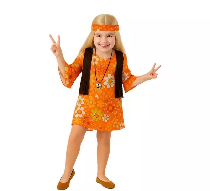 Translation missing: it.Disfraz de Hippy con Flores para niña