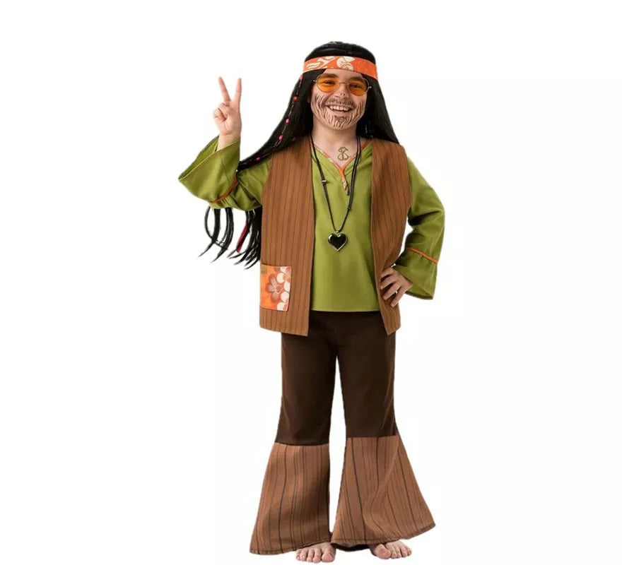 Translation missing: it.Disfraz de Hippy con Flores para niño