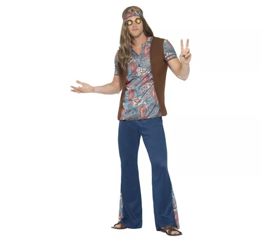 Translation missing: it.Disfraz de Hippy Multicolor para hombre