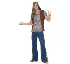 Costume hippy multicolore per un uomo