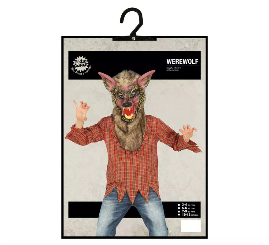 Translation missing: it.Disfraz de Hombre Lobo con colmillos para niño