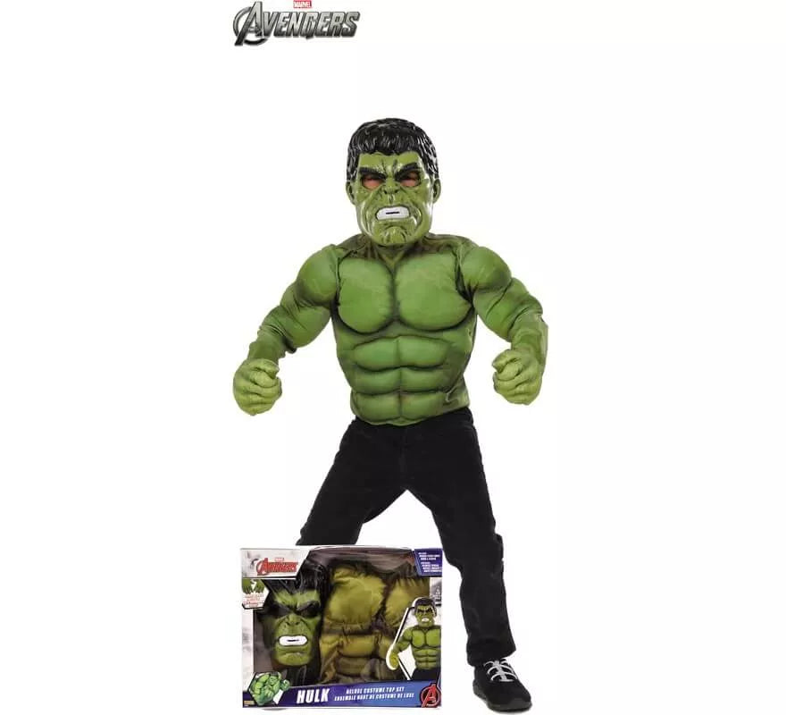 Translation missing: es.Disfraz de Hulk Avengers con Músculos para niño