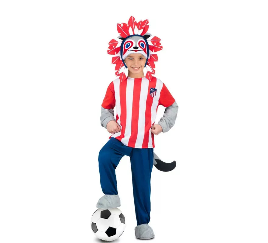 Translation missing: it.Disfraz de Indi Atlético de Madrid rojo y blanco para niño