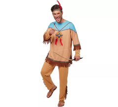 Costume indiano Apache con copricapo per uomo