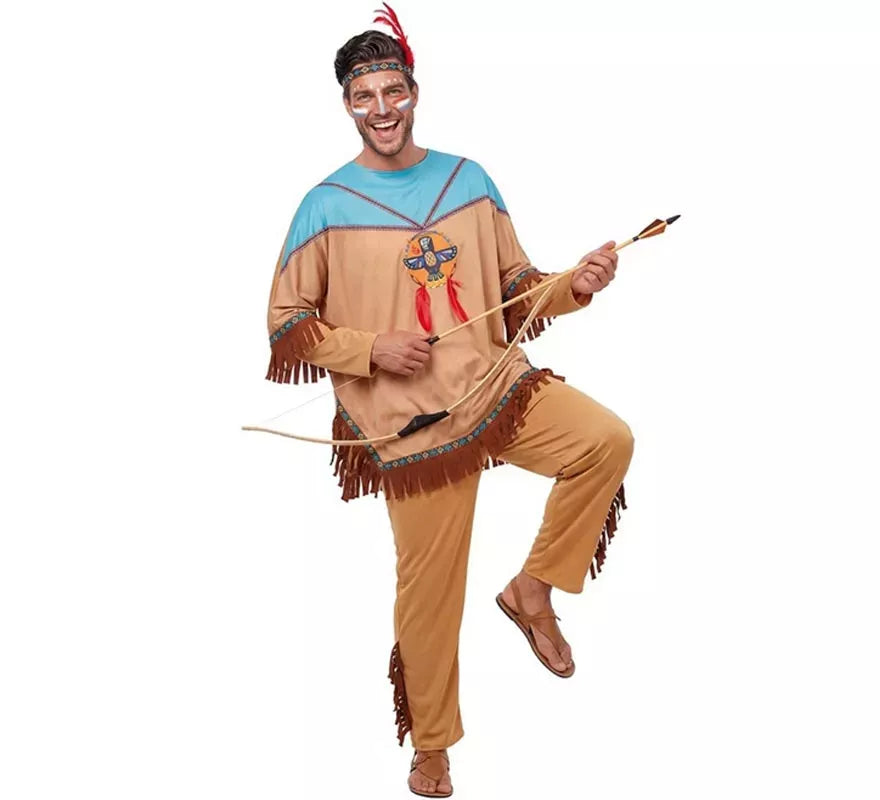 Translation missing: it.Disfraz de Indio Apache con tocado para hombre