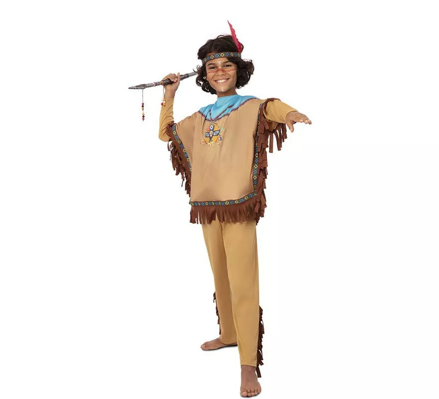 Translation missing: it.Disfraz de Indio Apache con tocado para niño
