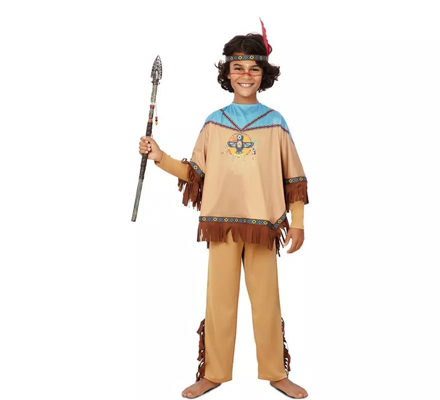 Translation missing: it.Disfraz de Indio Apache con tocado para niño