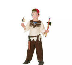 Costume da indiana beige con frange per bambino