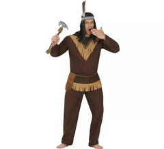 Costume da indiano marrone scuro per uomo