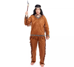 Costume da indiano marrone per uomo