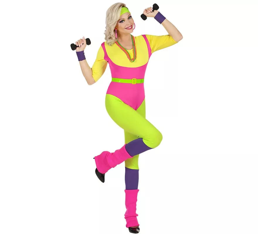 Disfraz de Instructora de Aerobics Años 80 para mujer