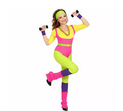 Costume da istruttore di aerobica anni '80 per donna