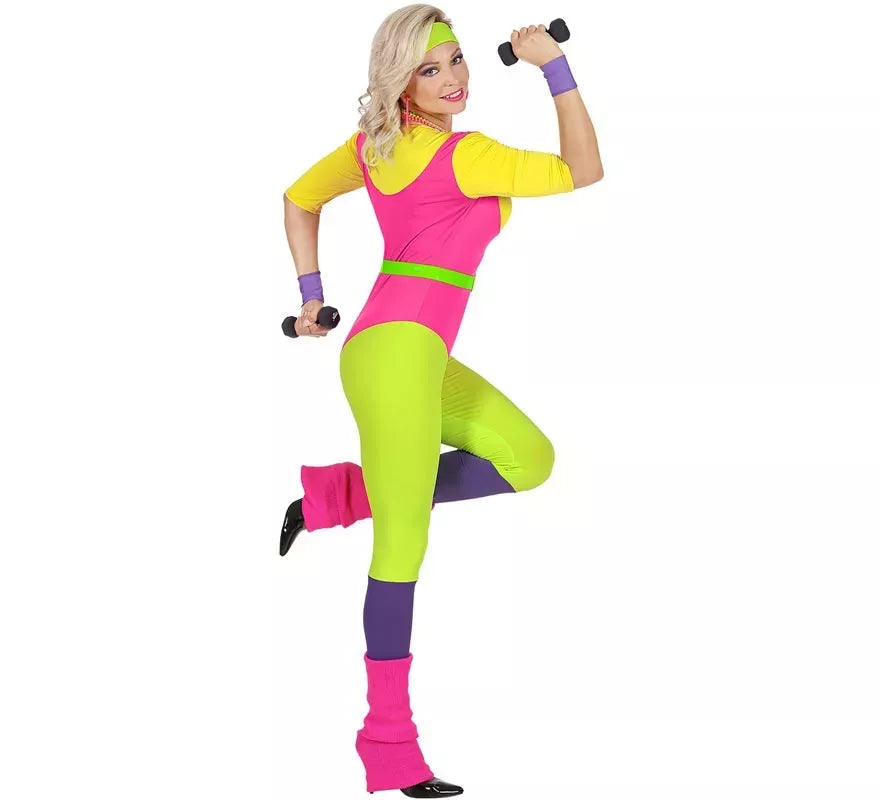 Disfraz de Instructora de Aerobics Años 80 para mujer