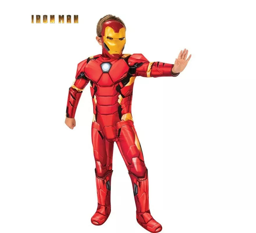 Translation missing: it.Disfraz de Iron Man musculoso con máscara deluxe para niño