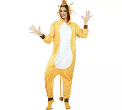 Costume da giraffa Kugurumi con cappuccio e orecchie per adulto