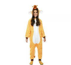 Costume da giraffa Kugurumi con cappuccio e orecchie per bambino