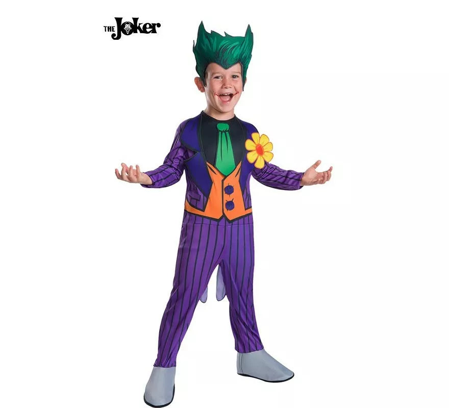 Translation missing: it.Disfraz de Joker clásico con tocado para niño