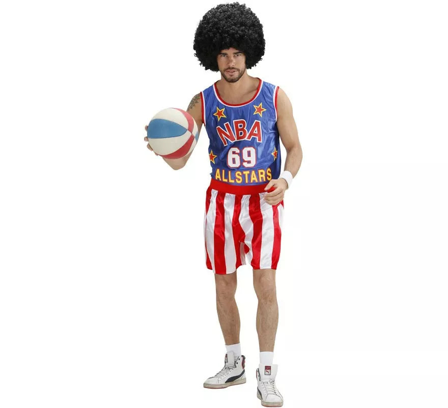 Translation missing: it.Disfraz de Jugador de Baloncesto azul y rojo para hombre