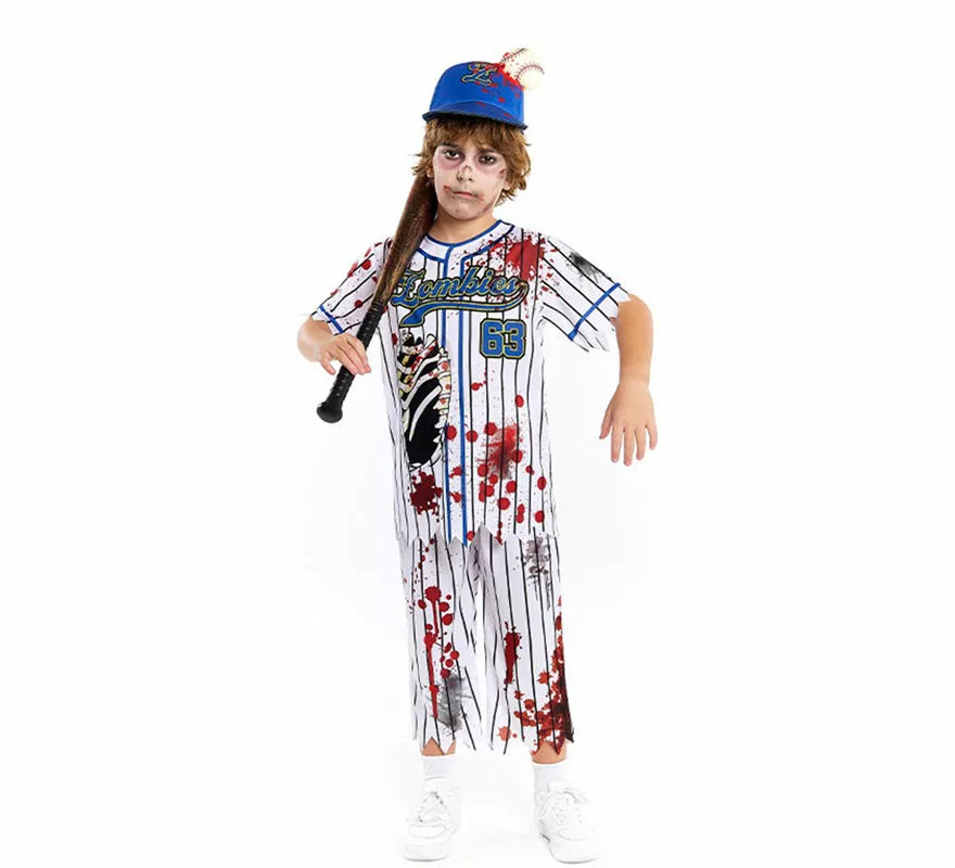 Translation missing: it.Disfraz de Jugador de Béisbol Zombie para niño