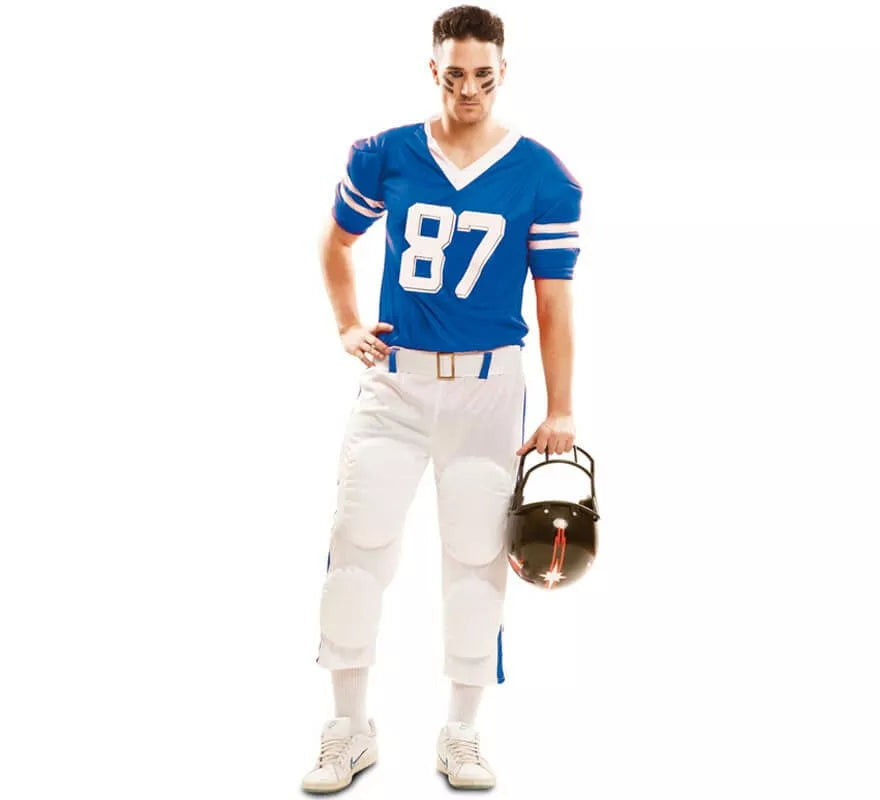 Translation missing: it.Disfraz de Jugador de Fútbol Americano azul para hombre