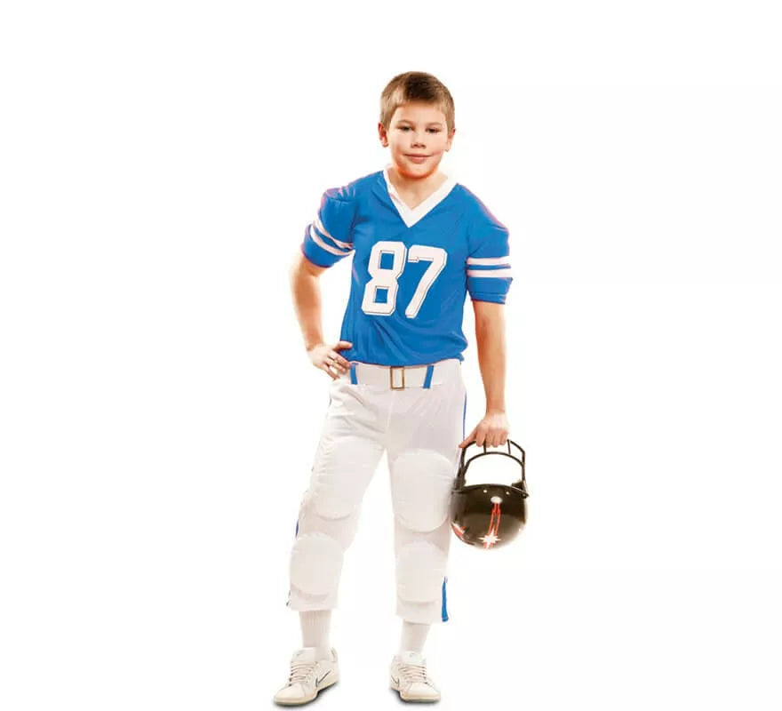 Translation missing: it.Disfraz de Jugador de Fútbol Americano azul para niño