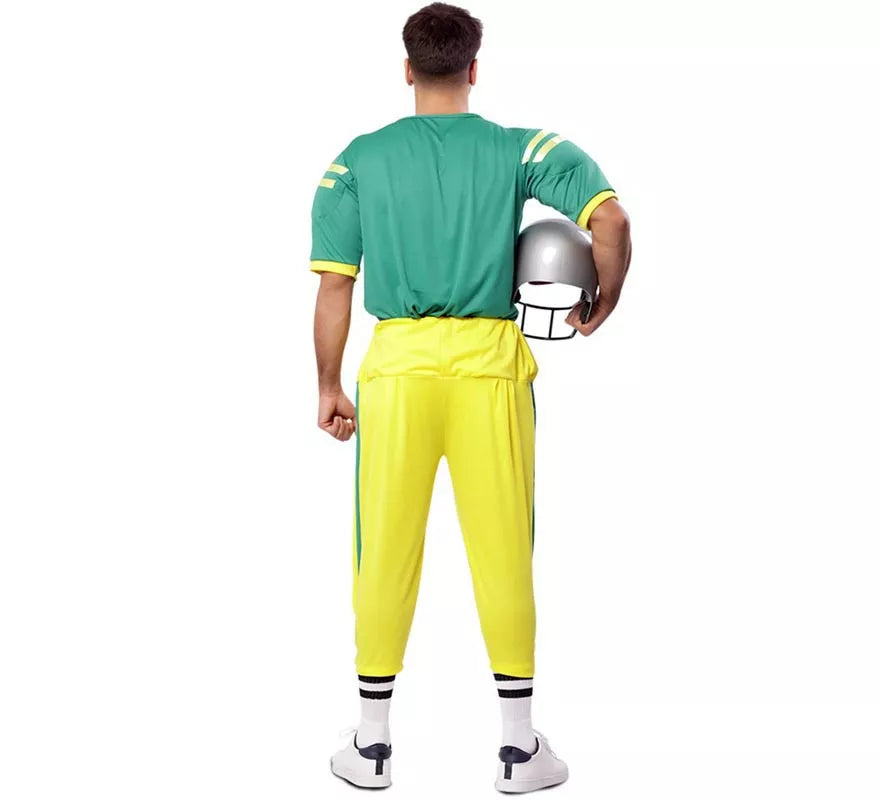 Translation missing: it.Disfraz de Jugador de Fútbol Americano Verde para hombre