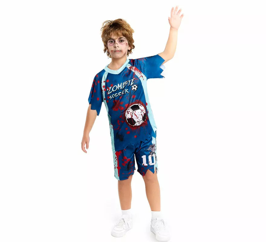 Translation missing: it.Disfraz de Jugador de Fútbol Zombie para niño