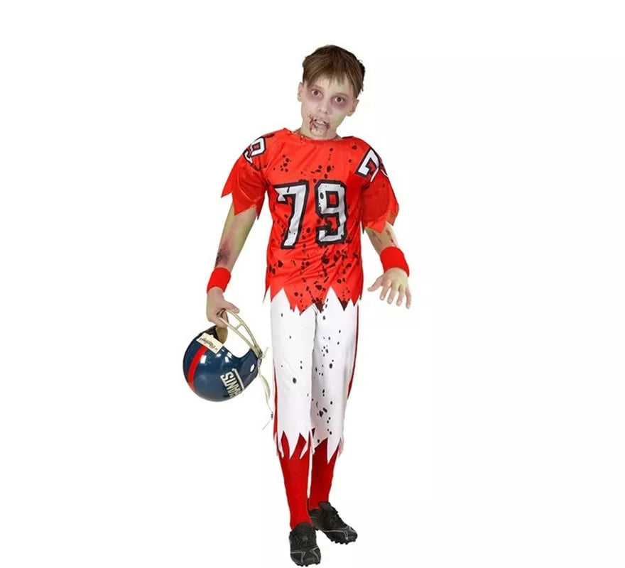 Translation missing: es.Disfraz de Jugador de Rugby Zombie para niño
