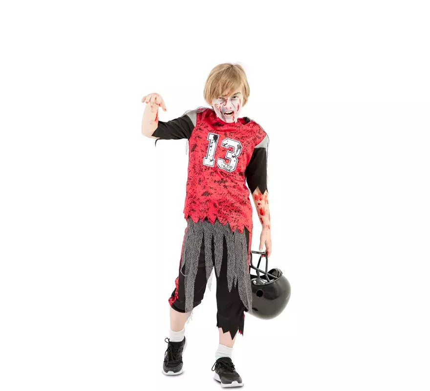 Translation missing: it.Disfraz de Jugador Fútbol Americano Zombie para niño