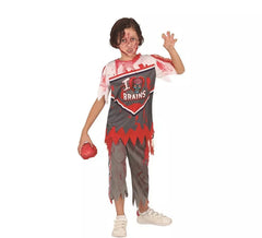 Costume da giocatore di rugby insanguinato per ragazzi