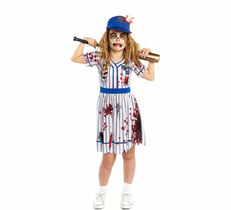 Translation missing: it.Disfraz de Jugadora de Béisbol Zombie para niña