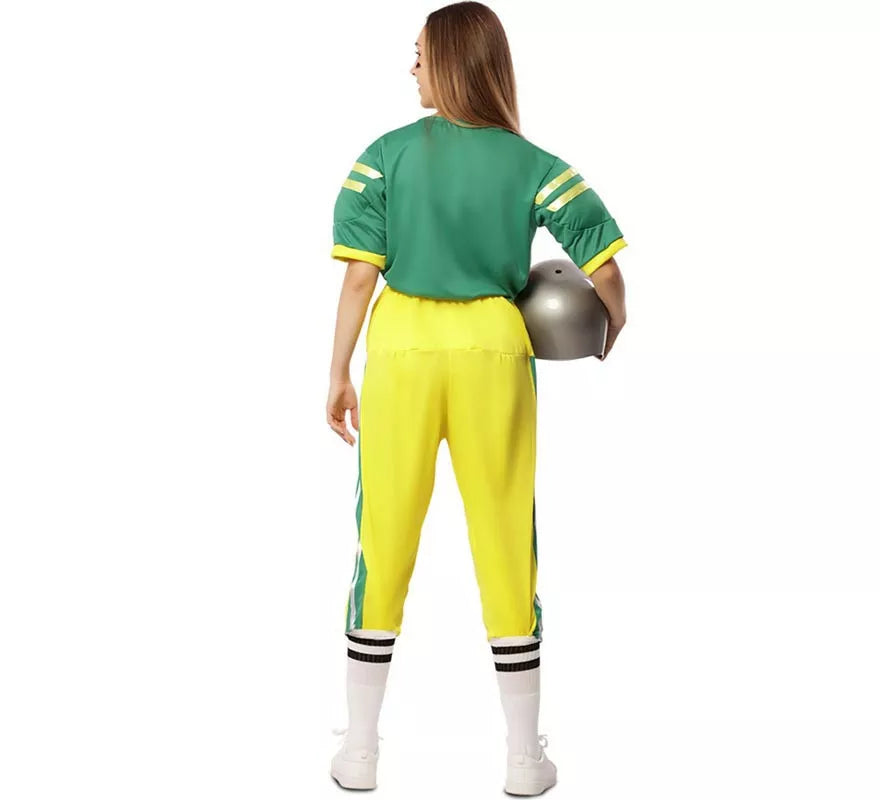 Translation missing: es.Disfraz de Jugadora de Fútbol Americano Verde para mujer