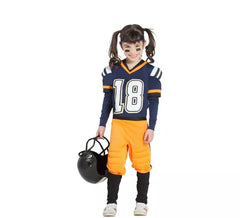 Costume da giocatore di rugby per bambina