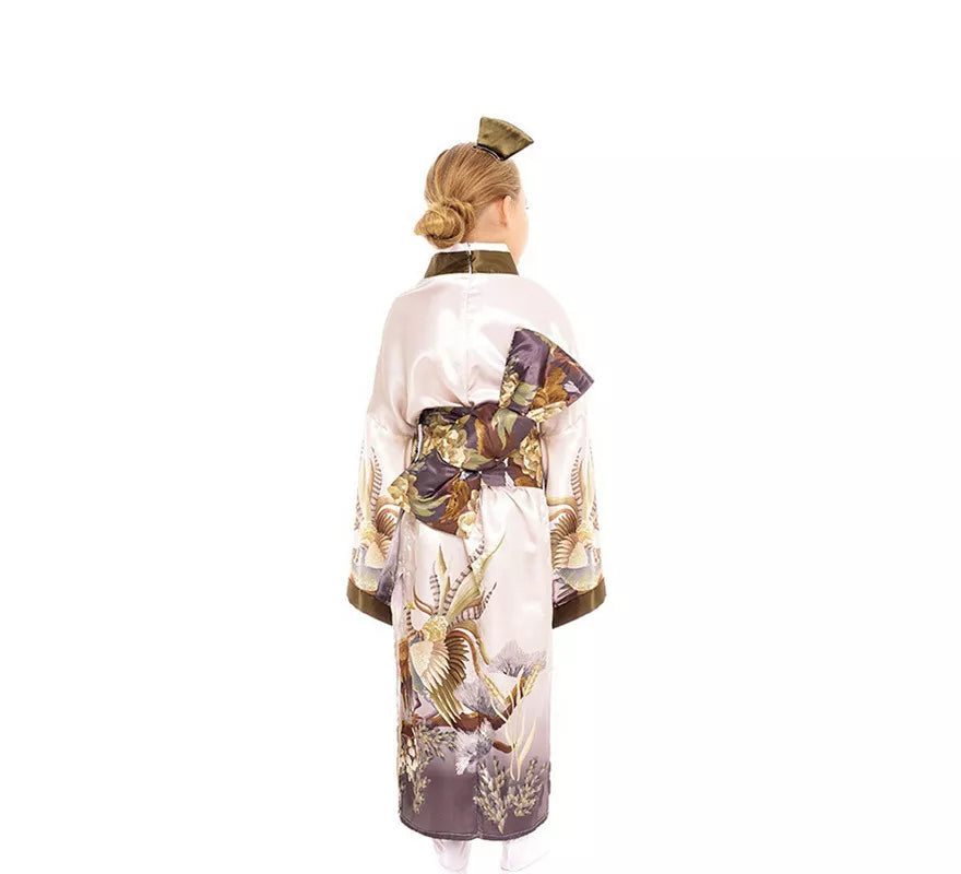 Translation missing: it.Disfraz de Kimono Japonés Tradicional color pastel para niña