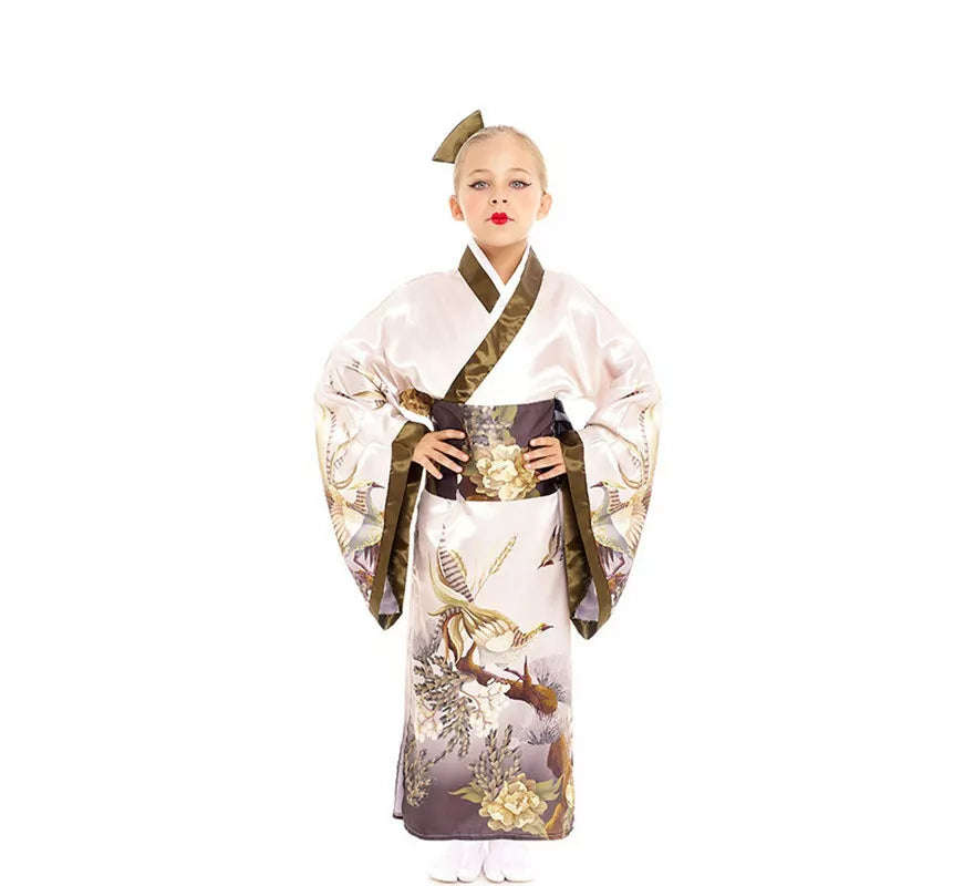 Translation missing: it.Disfraz de Kimono Japonés Tradicional color pastel para niña