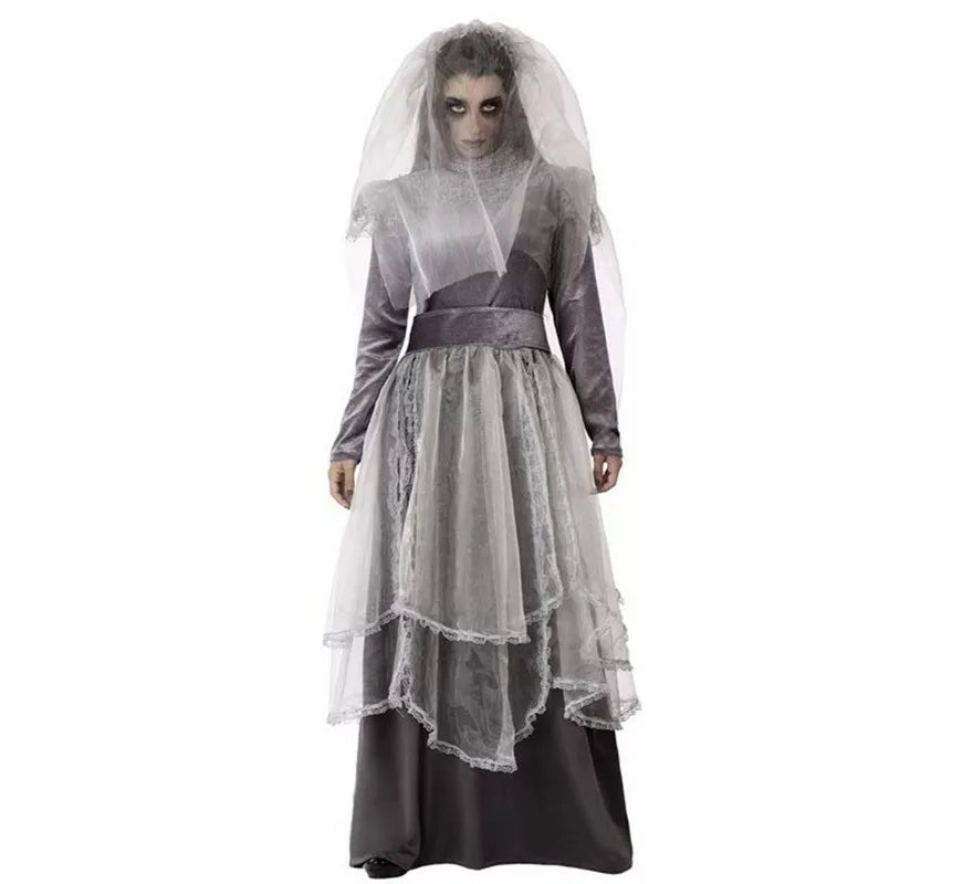 Translation missing: it.Disfraz de La Llorona gris para mujer