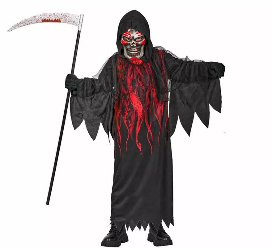 Translation missing: it.Disfraz de la Muerte Ardiente con Máscara para niños