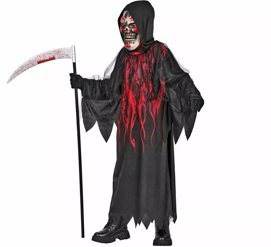 Translation missing: it.Disfraz de la Muerte Ardiente con Máscara para niños