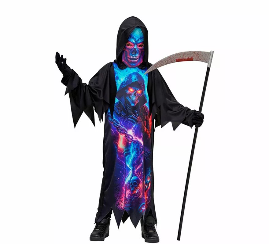 Translation missing: it.Disfraz de la Muerte Fluorescente con Máscara para niños