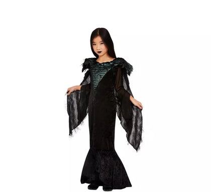 Disfraz de la Princesa Cuervo Elegante negro para niña