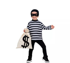 Ragazzi ladro con costume da bottino