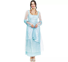 Costume da dama inglese di colore azzurro per donna