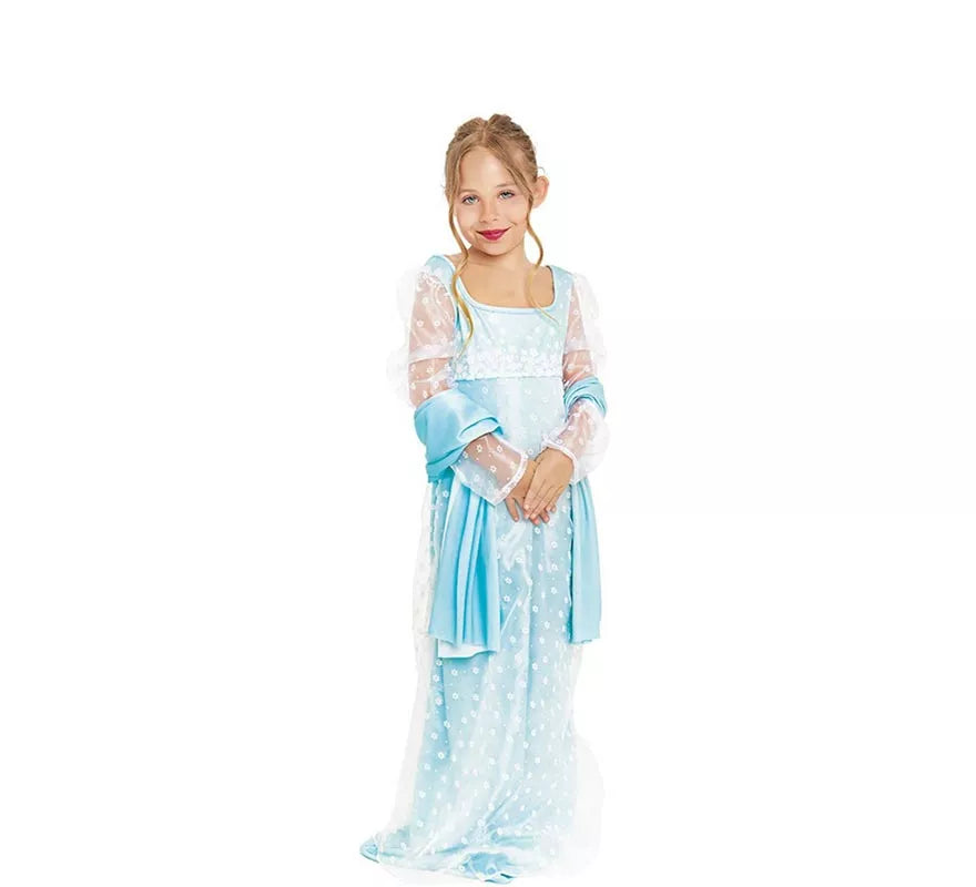 Translation missing: es.Disfraz de Lady Inglesa azul celeste para niña
