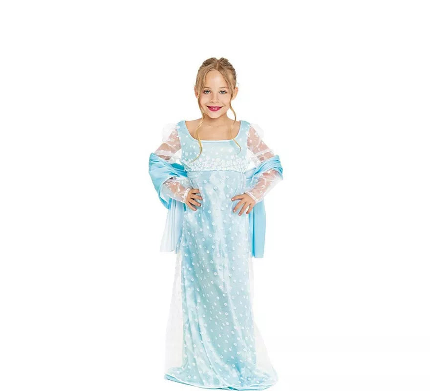 Translation missing: it.Disfraz de Lady Inglesa azul celeste para niña