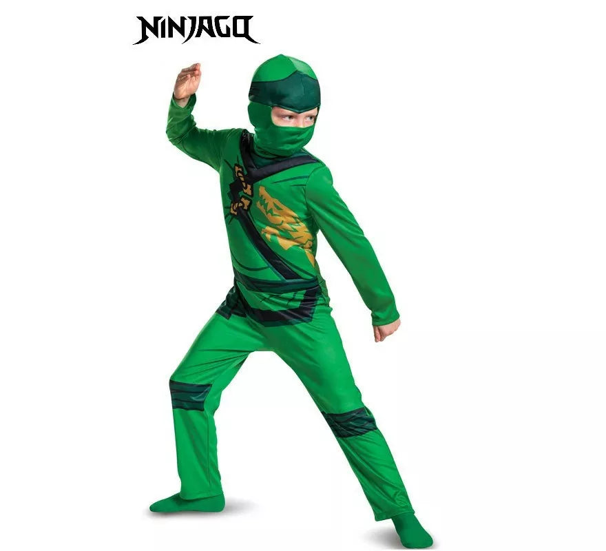 Translation missing: it.Disfraz de Lego Ninjago Lloyd verde para niño