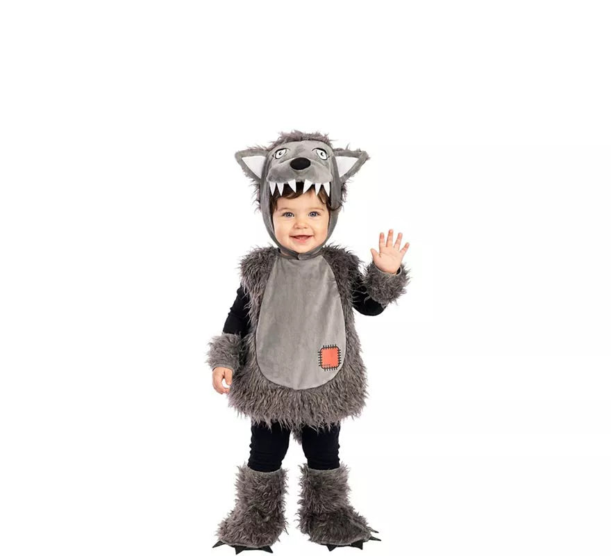 Translation missing: it.Disfraz de Lobo peludo con capucha para bebé y niños