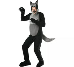 Disfraz de Lobo Peludo negro para adultos