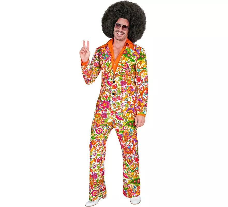 Disfraz de los años 60 Fashion naranja para hombre